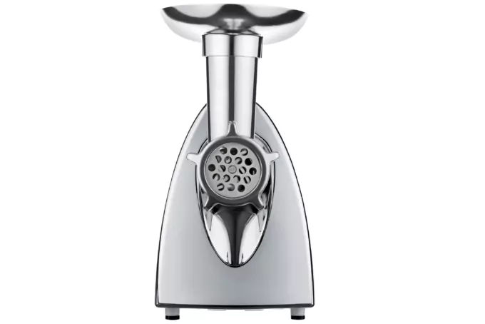 Ardesto meat grinder, 1800W, 2kg/min, 3 cutting plates, sausages nozzle, tomato juicer, plastik, white-silver