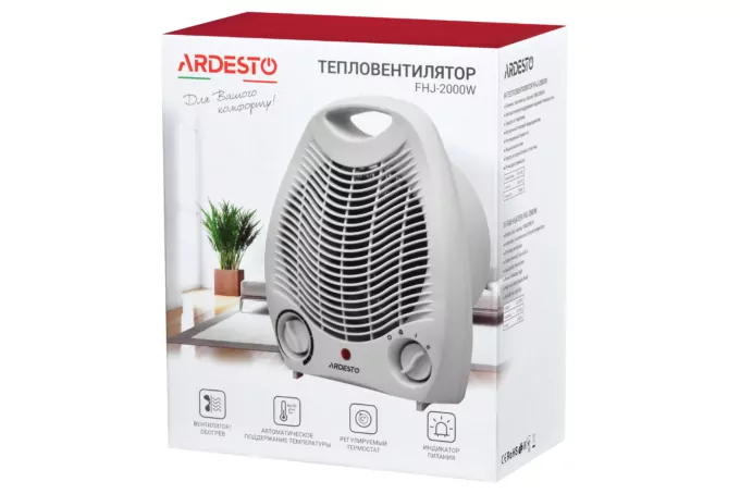 ARDESTO Тепловентилятор FHJ-2000W – 2000Вт/білий