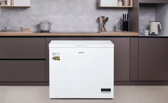 Chest freezer ARDESTO, 249L, A+, ST, display ext, ref mode, white