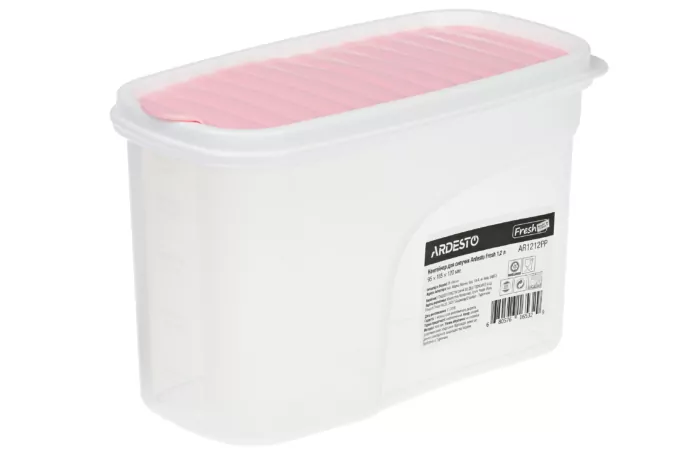 Контейнер для хранения пищевых продуктов Ardesto Fresh, 1.2л, пластик, розовый