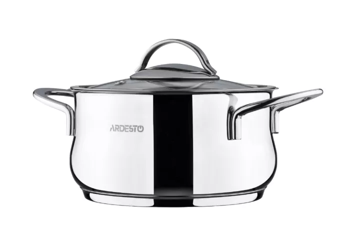 Кастрюля со стеклянной крышкой Ardesto Black Mars, 3л, нержавеющая сталь