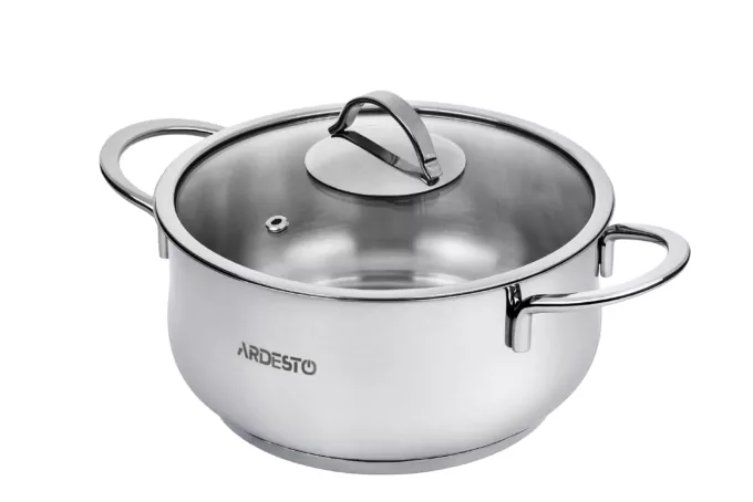 Кастрюля со стеклянной крышкой Ardesto Black Mars, 3л, нержавеющая сталь
