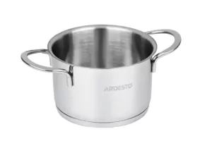 Каструля зі скляною кришкою Ardesto Luna,0.9л, нержавіюча сталь