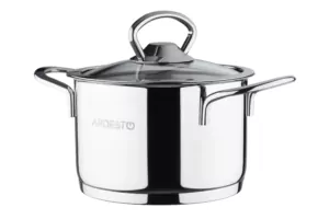 Каструля зі скляною кришкою Ardesto Luna,0.9л, нержавіюча сталь