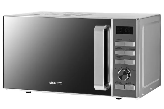 Microwave oven ARDESTO, 20L, electronic control, 700W, display, handle opening, silver
