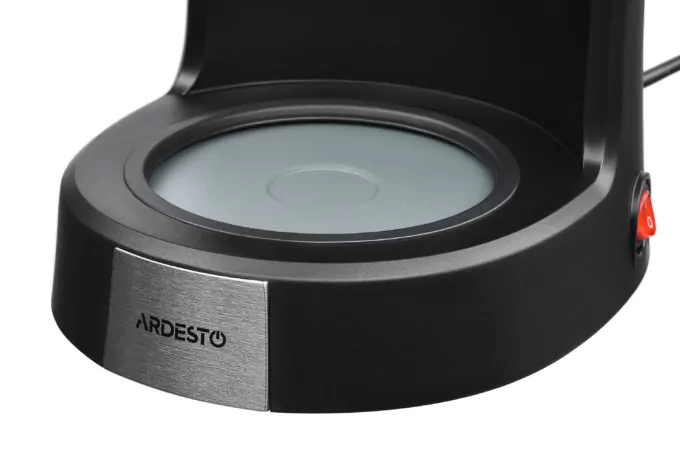 Кофеварка Ardesto капельная 1.2л, молотый, черно-серебристый