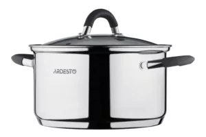 Каструля зі скляною кришкою Ardesto Gemini Salerno, 2.3л, нержавіюча сталь, силікон