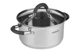 Каструля зі скляною кришкою Ardesto Gemini Salerno, 2.3л, нержавіюча сталь, силікон