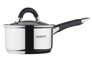 Ardesto Saucepan with glass lid Gemini Salerno, 1.2l, stainless steel, silicone