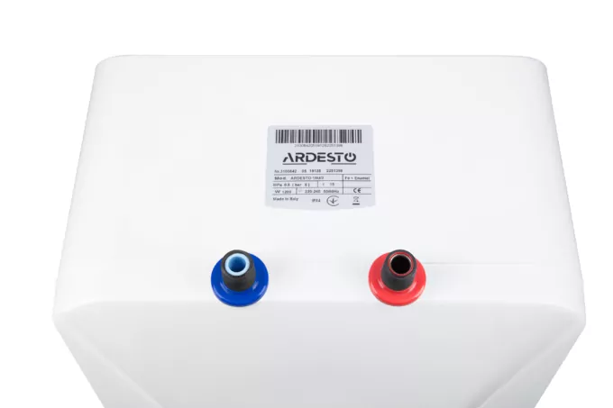 Electric water heater ARDESTO compact, 15L, 1,2kW, mounting under the sink, mechanical control, B, Italy, white-grey