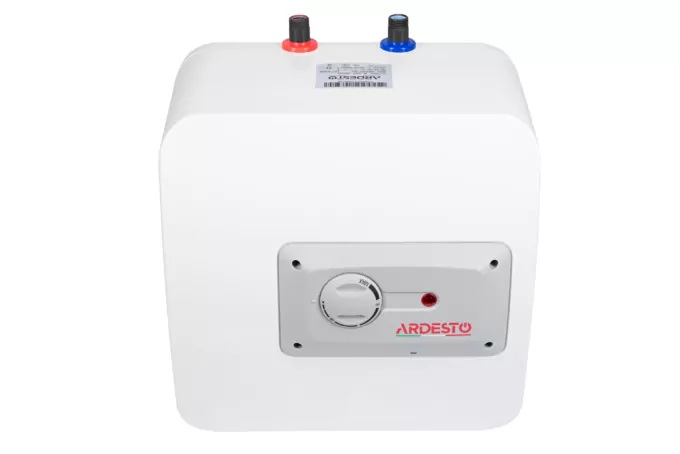 Electric water heater ARDESTO compact, 15L, 1,2kW, mounting above the sink, mechanical control, A, Italy, white-grey