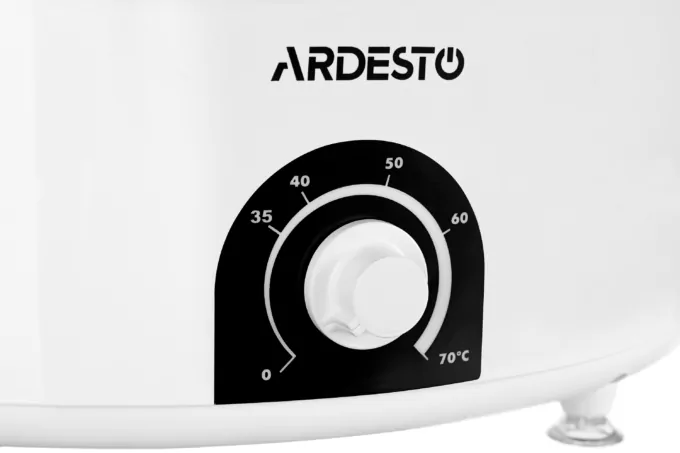 Сушка для продуктов  Ardesto FDB-5385, 520Вт, поддонов -5×4см, диаметр-38,5см, макс-70°С, рег.темп, пластик, белый