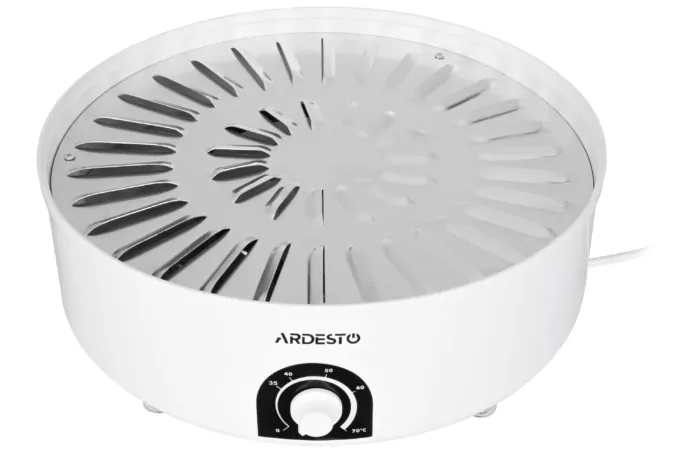 Сушка для продуктов  Ardesto FDB-5385, 520Вт, поддонов -5×4см, диаметр-38,5см, макс-70°С, рег.темп, пластик, белый
