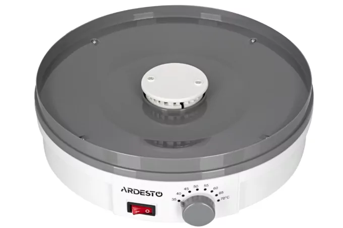 Сушка для продуктов  Ardesto FDB-5320, 245Вт, поддонов -5×3см, диаметр-32см, макс-70°С, рег.темп, пластик, белый