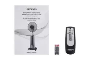 Вентилятор ARDESTO підлоговий, 47см, 100Вт, пульт ДК, дисплей, зі зволоженням, чорно-бронзовий