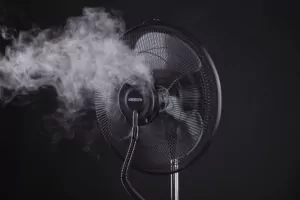 Вентилятор ARDESTO підлоговий, 47см, 100Вт, пульт ДК, дисплей, зі зволоженням, чорно-бронзовий