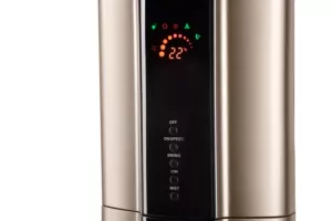 Вентилятор ARDESTO підлоговий, 47см, 100Вт, пульт ДК, дисплей, зі зволоженням, чорно-бронзовий