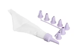 Мішок кондитерський з насадками Ardesto Tasty baking,  26.8×13.4см, пластик, ліловий