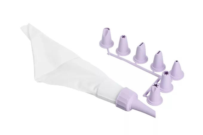 Мішок кондитерський з насадками Ardesto Tasty baking,  26.8×13.4см, пластик, ліловий