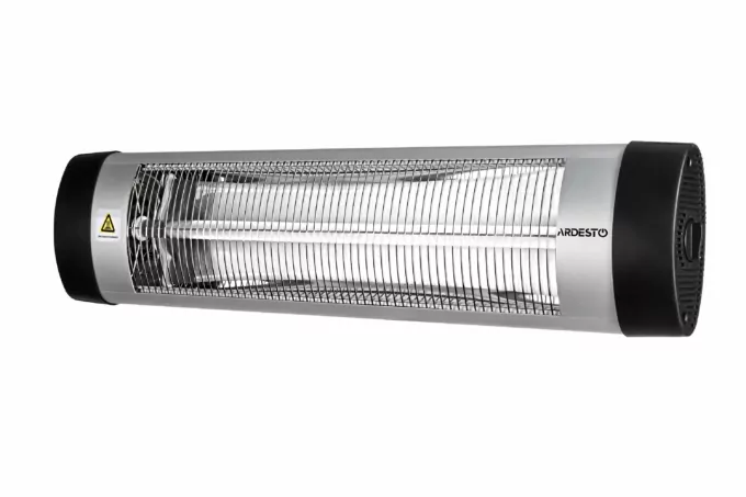 Обігрівач інфрачервоний ARDESTO кварцовий, 12м2, 2500Вт, мех. упр-ння, сірий/чорний