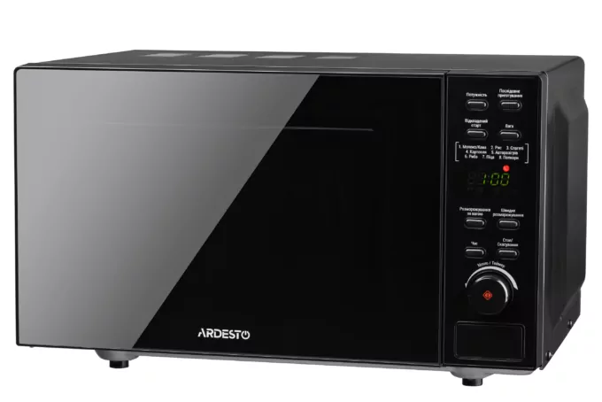 Microwave oven ARDESTO, 20L, electronic control, 800W, display, button opening, w/o turntable, black