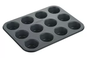 Ardesto Muffin pan Tasty baking, 35×26.5x3cm, 12pcs, carbon steel, gray-blue