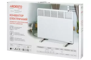 Конвектор электрический ARDESTO СН-1500ECW, 15 м2, 1500 Вт, закрытый нагрев. элемент, дисплей, недельный программатор, IP24, белый