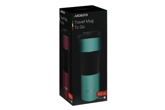Ardesto Travel mug To Go, 450ml, stainless steel, black