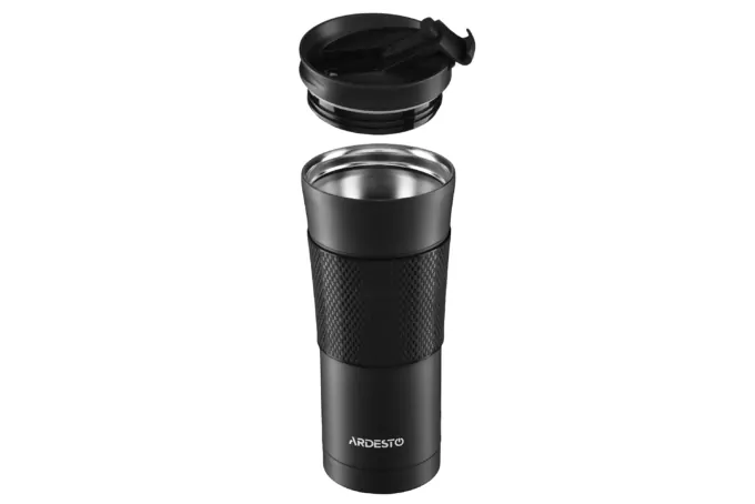Ardesto Travel mug To Go, 450ml, stainless steel, black