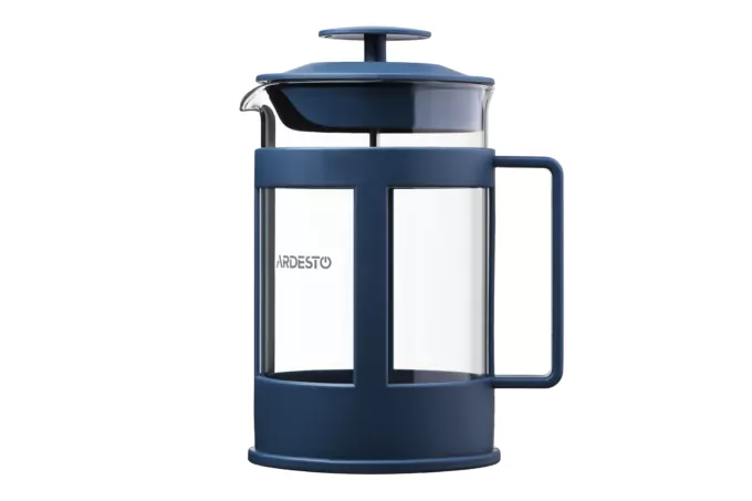 French press ARDESTO Fresh, 800ml, borosilicate glass, plastic, transparent, blue