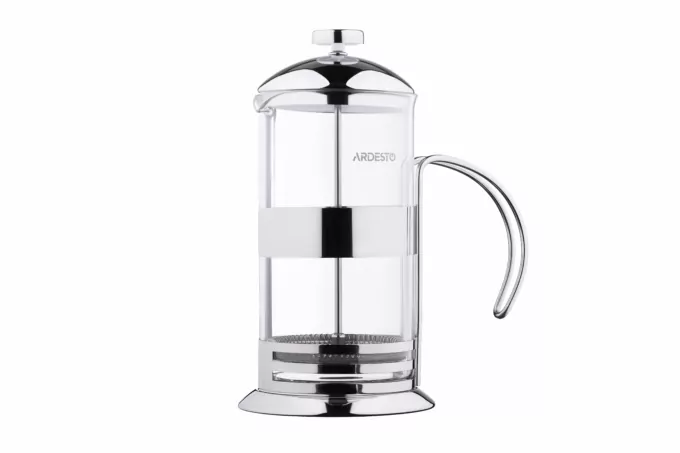 French press ARDESTO Gemini Asti, 1000ml, borosilicate glass, stainless steel, transparent
