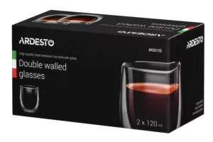 Набор чашек Ardesto с двойными стенками для американо AR2612G