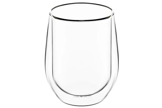 Набір чашок з подвійними стінками Ardesto, 320мл, 11см, 2шт, боросилікатне скло, прозорий