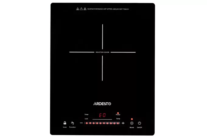 Плитка настольная ARDESTO индукионная, конф. — 1 на 1.8кВт, управл. — сенсорное, таймер, boost, черный