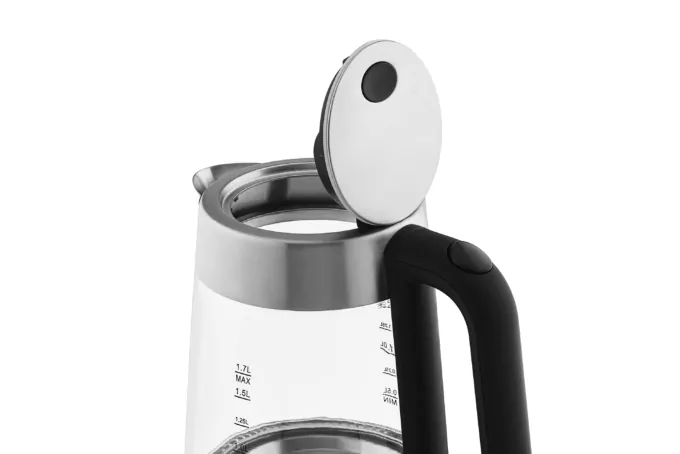 Ardesto electric kettle, 1.7L, glass, Strix, silver-black