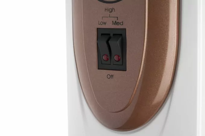 Масляный радиатор ARDESTO, 20м2, 2000Вт, мех. упр-ние, 9 секций, белый