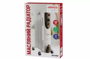 Масляный радиатор ARDESTO, 20м2, 2000Вт, мех. упр-ние, 9 секций, белый