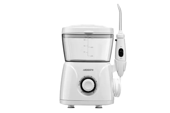 Ardesto irrigator portable, cup 600 ml, 8 nozzles, white