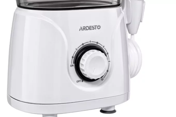 Ardesto irrigator portable, cup 600 ml, 8 nozzles, white