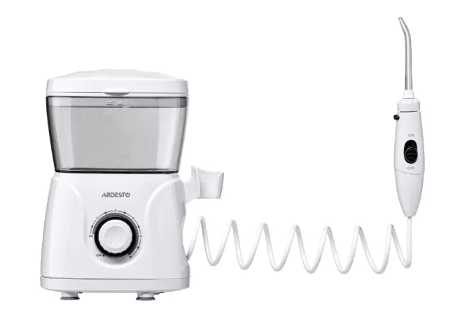 Ardesto irrigator portable, cup 600 ml, 8 nozzles, white