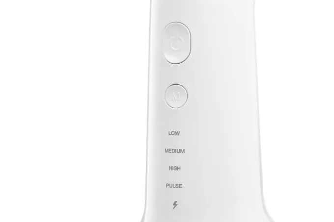 Ирригатор ARDESTO портативний, чаша 320 мл, Li-ion аккум. в компл., 2 насадки, белый