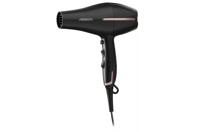 Фен Ardesto  HD-Y220PRO, 1850-2200Вт, 2 скорости,3 темп. режима, диффузор,черный+золото