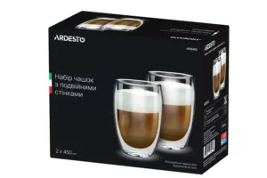 Cups set Ardesto with double walls AR2645G