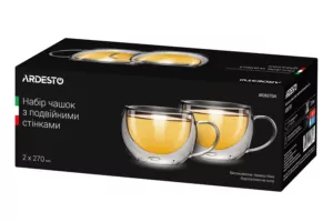 Cups set Ardesto with double walls AR2627GH