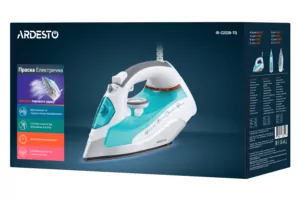 Праска Ardesto IR-C2228-TQ, 2200Вт, 280мл, паровий удар-100гр, керам. підошва,  голубий