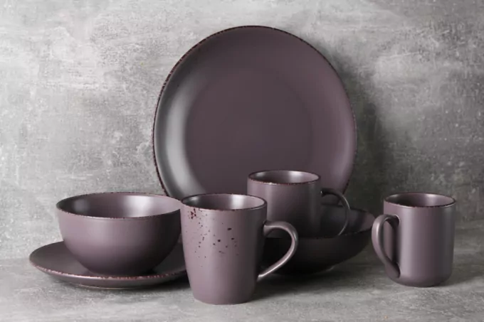 Soup plate Ardesto Lucca, 20 cm, Grey brown AR2920GMC