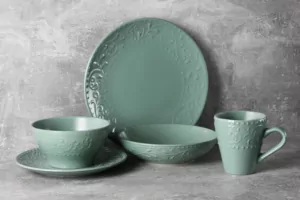 Soup plate Ardesto Olbia, 20 cm, Green Bay