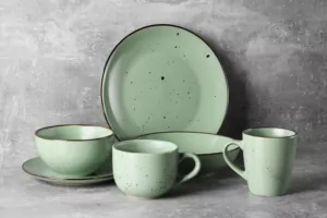 Тарілка обідня Ardesto Bagheria Pastel green, 26см, кераміка, зелений