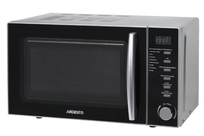 Microwave oven ARDESTO, 20L, electronic control, 700W, display, handle opening, silver