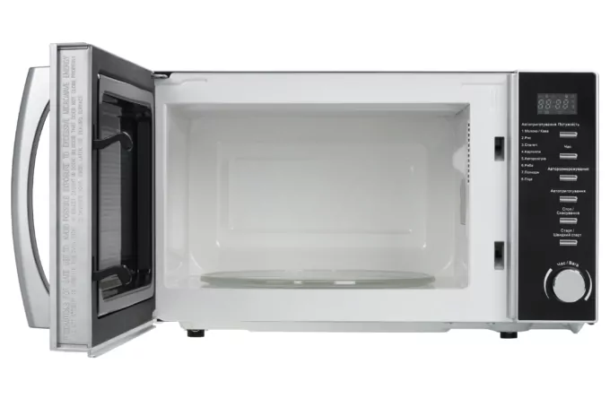 Microwave oven ARDESTO, 20L, electronic control, 700W, display, handle opening, silver